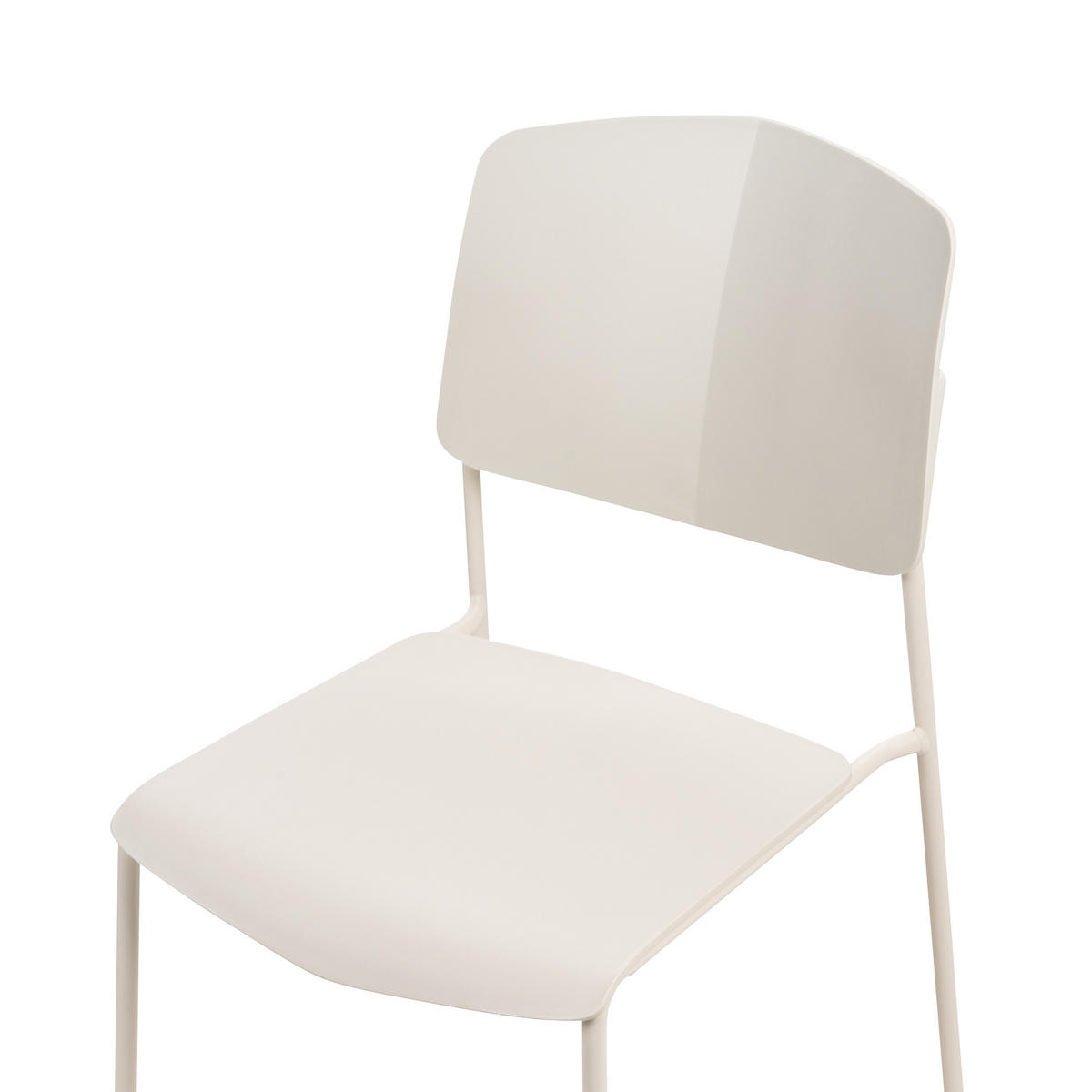 ESSZIMMERSTUHL 4er-Set Kunststoff Beige Astoria - Beige, Kunststoff/Metall (45/83/56cm) - Beliani