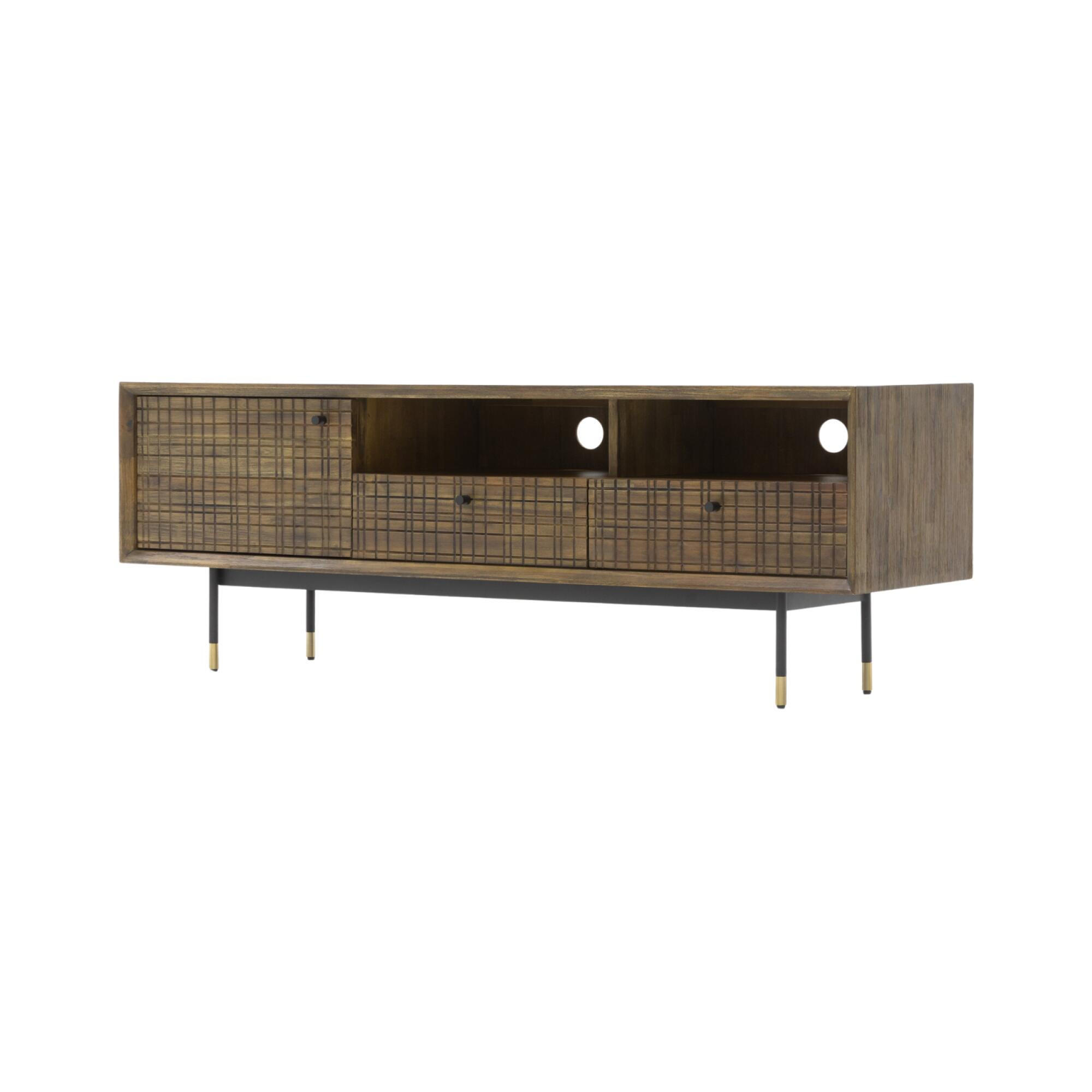 TV-LOWBOARD MAZE Braun 160x45x55 cm - Braun, Holz (160/55/45cm) - FURNLUX