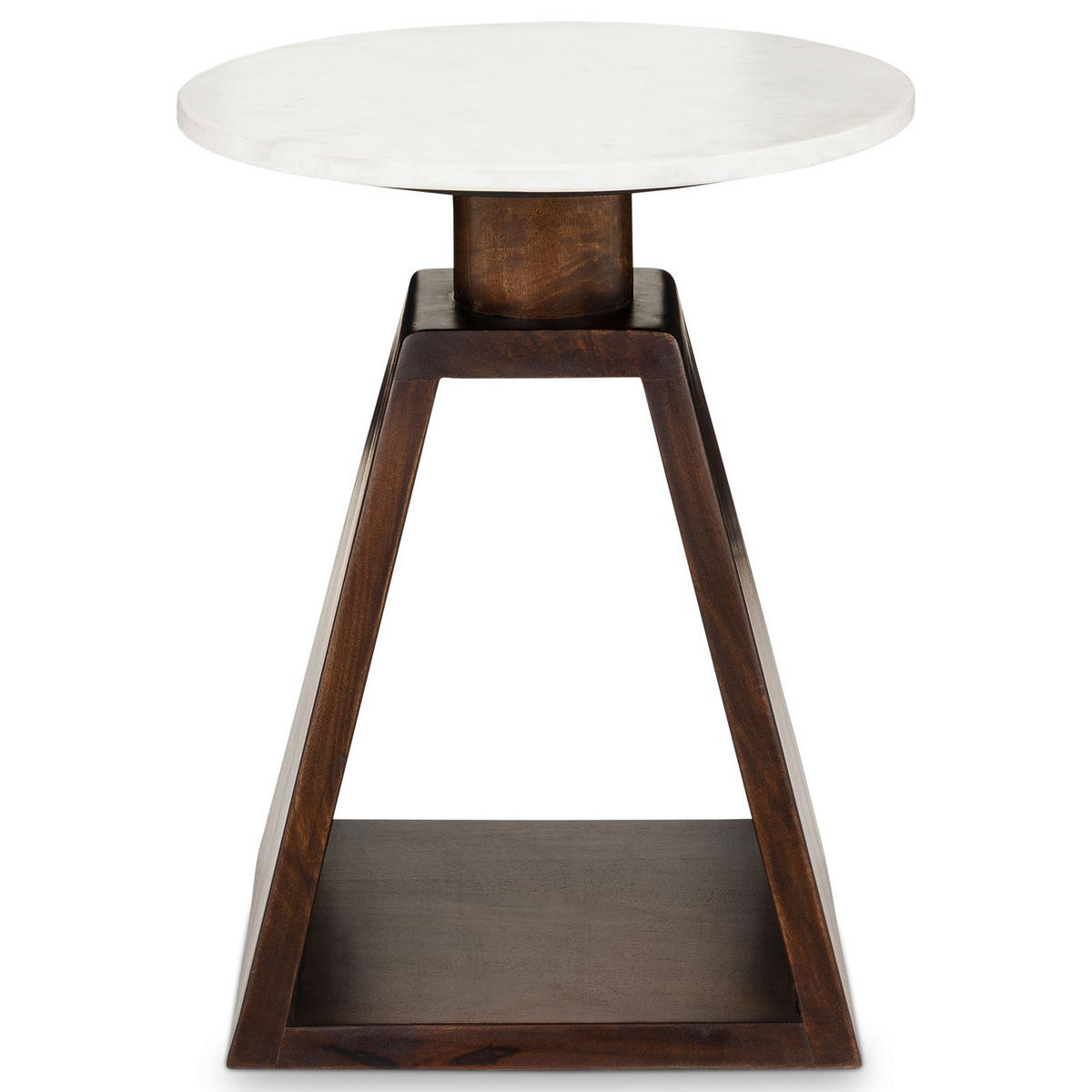 BEISTELLTISCH MYSORE weiß/braun - Weiß/Braun, Naturmaterialien/Holz (40/40/51cm) - IDIMEX