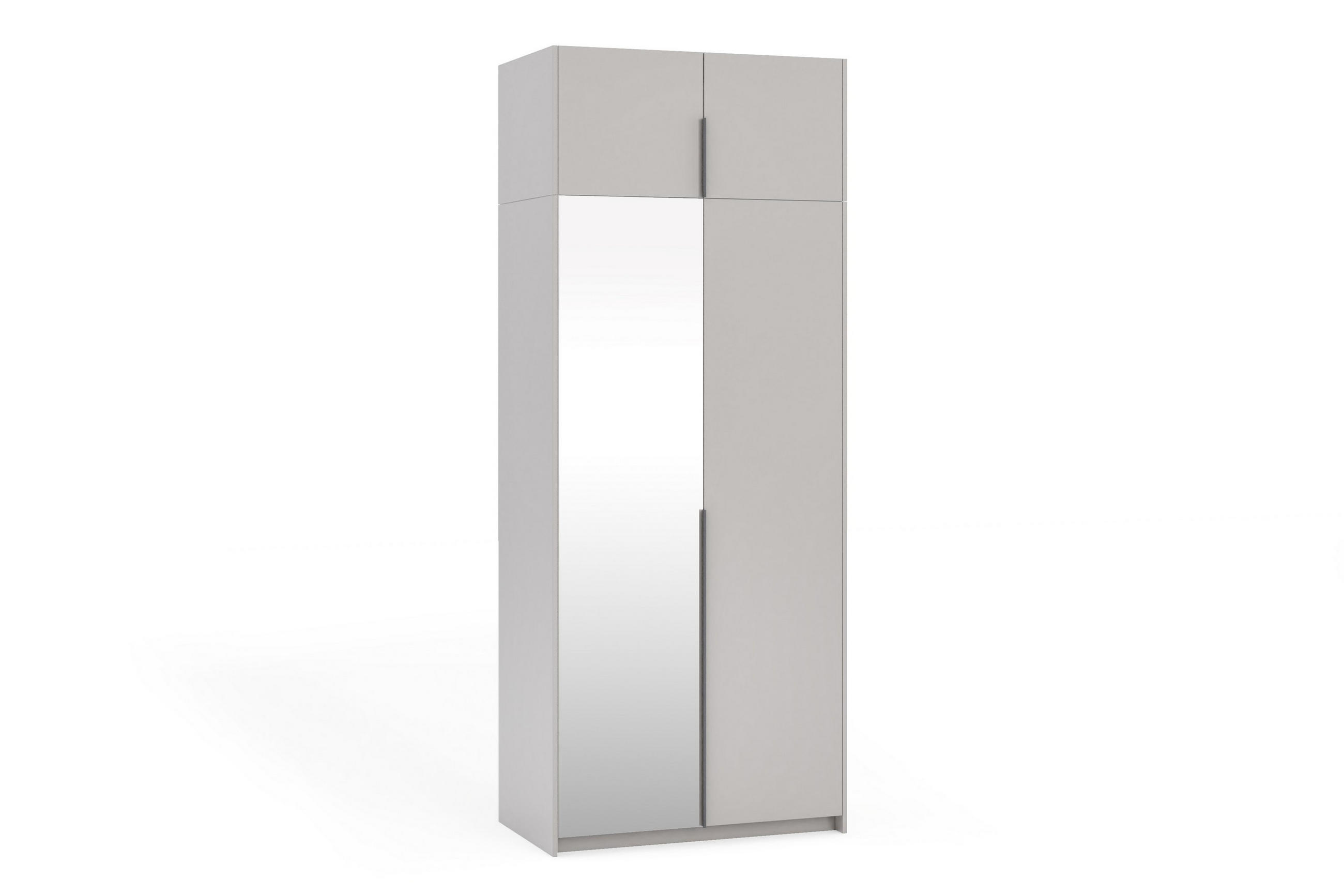 DREHTÜRENSCHRANK THALIA 100/250/58cm 2-türig mit Spiegel Kaschmir - Kaschmir, Holzwerkstoff (100/250/58cm) - MASSENO