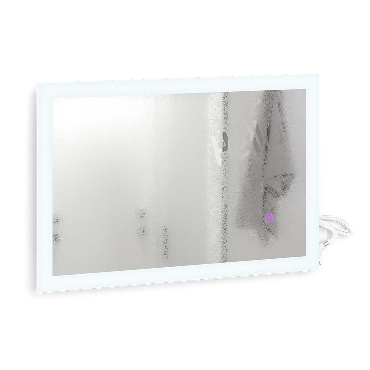 BADEZIMMERSPIEGEL Weiß 60 x 40 cm - Weiß, Glas (60/40/2.8cm) - Vicco