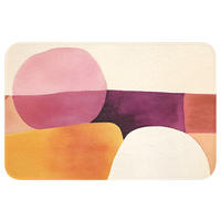 WC PŘEDLOŽKA Tvary - abstraktní - barevné 60x40 cm - terakotová, textil/plast (60/1cm) - OnlyWow