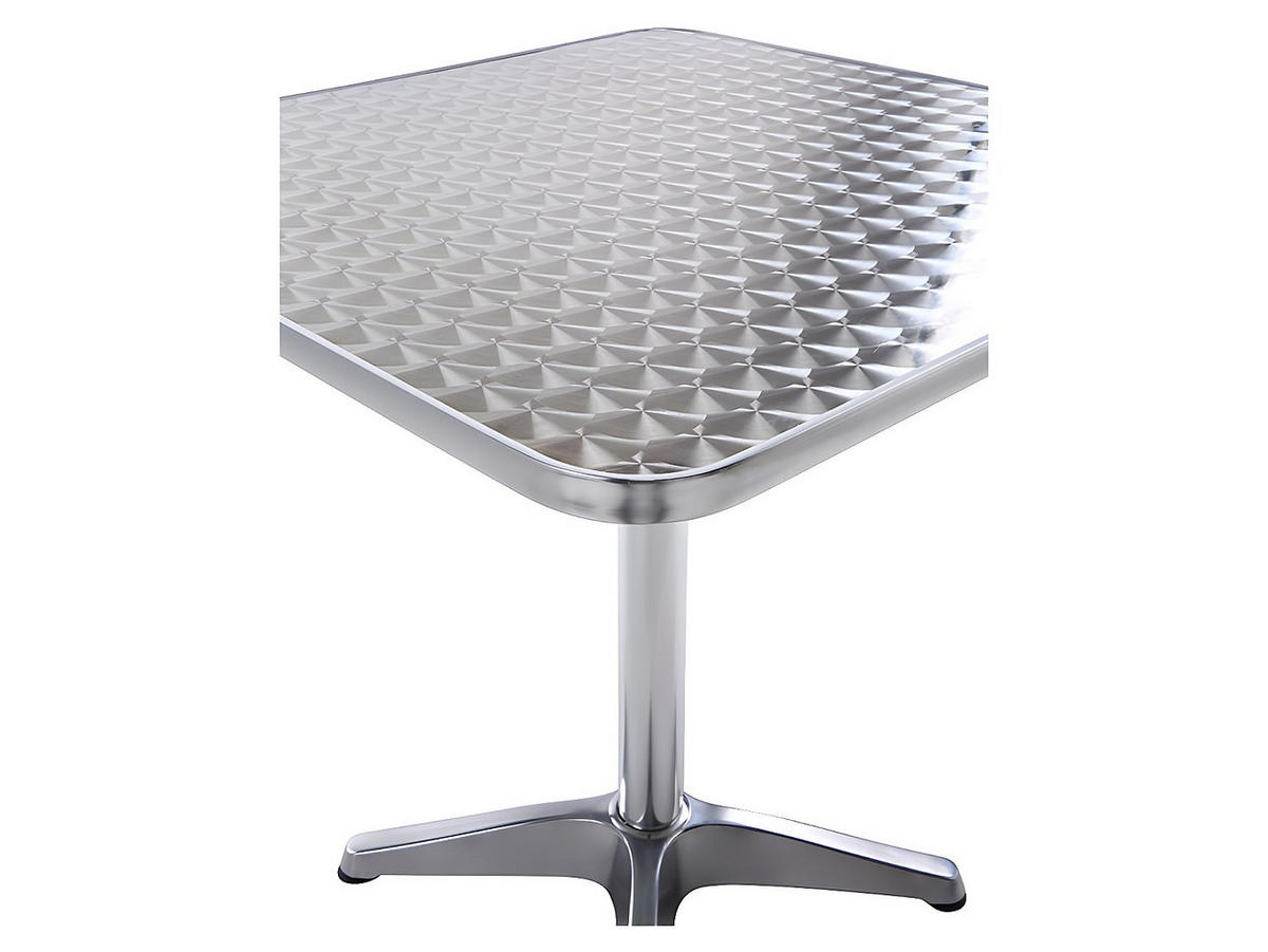 GARTENTISCH - 2 -Sitzer - Aluminium - silberfarben - MONTMARTRE - Silberfarben, Metall (70/70/70cm) - Vente-Unique