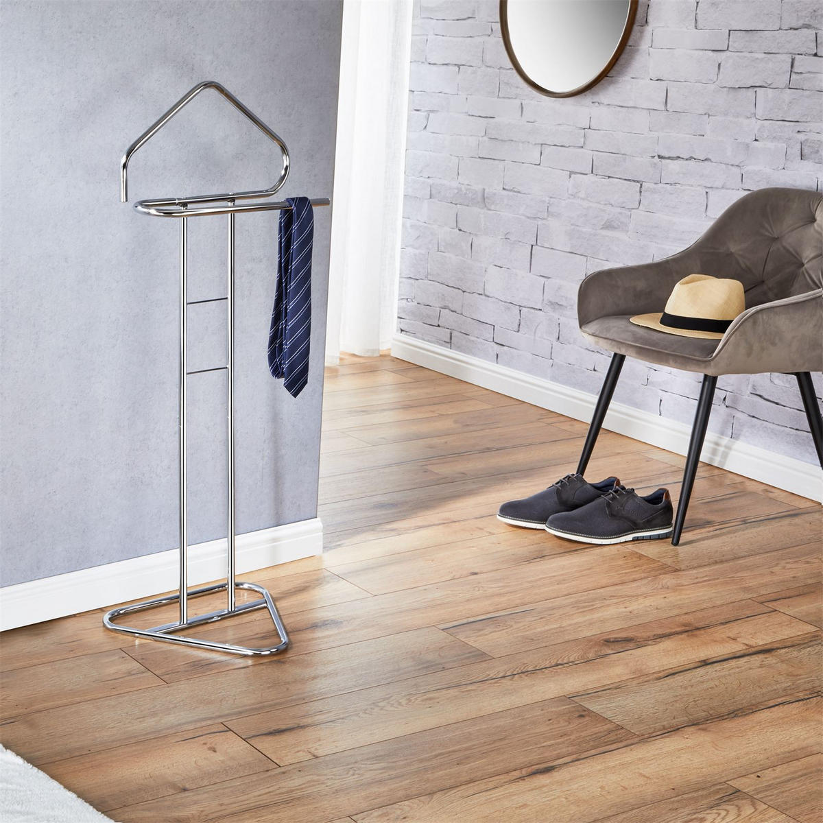 HERRENDIENER CAMILO chrom - Chromfarben, Metall (45/107/36cm) - IDIMEX