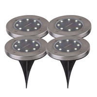 LED AUSSENLEUCHTE Edelstahl Grau 4er Set - Grau, Metall (13/13/11.8cm) - Globo Lighting