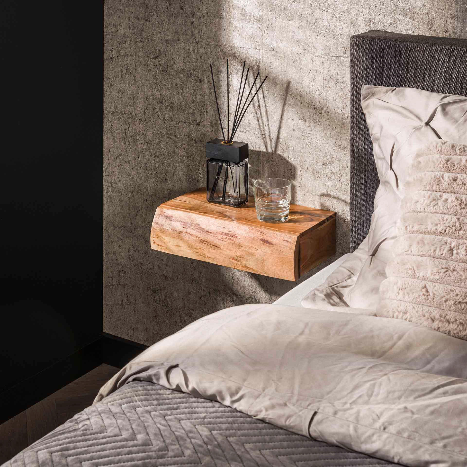 NACHTTISCH Baum Braun 20/40/ 10 cm 2er-Set - Braun, Holz (40/10/20cm) - Hoyz Collection