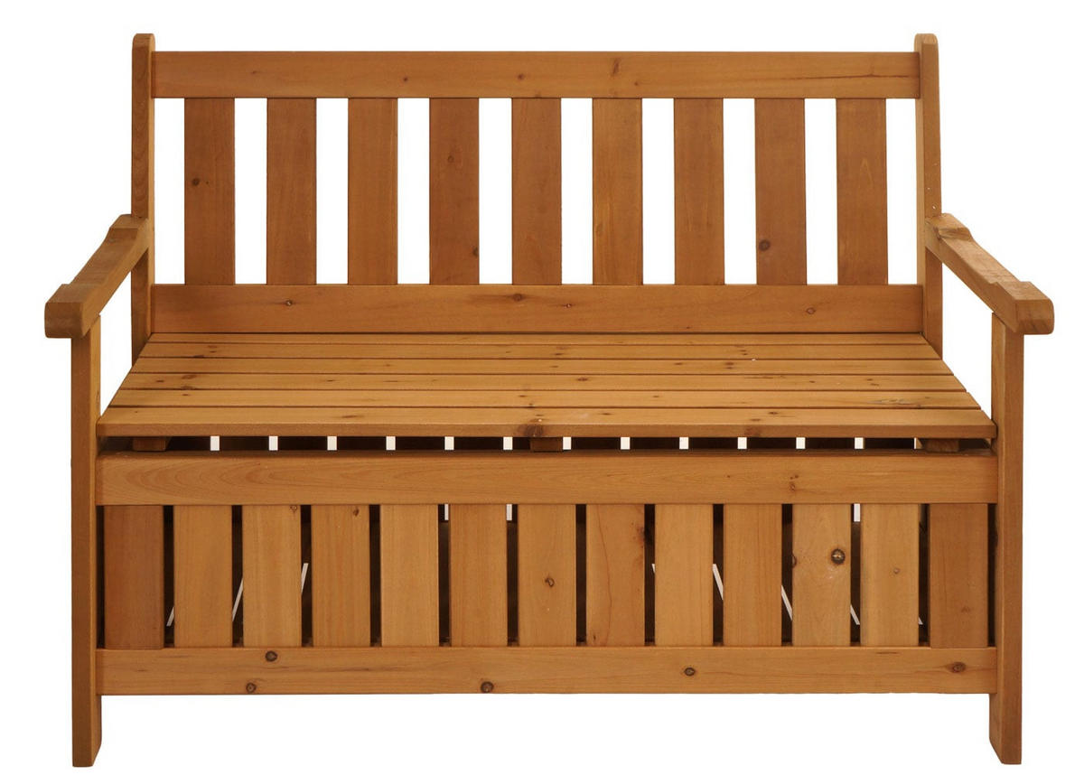 GARTENBANK mit Stauraum 85x114x58cm Braun - Braun, Holz (114/85/58cm) - PROREGAL