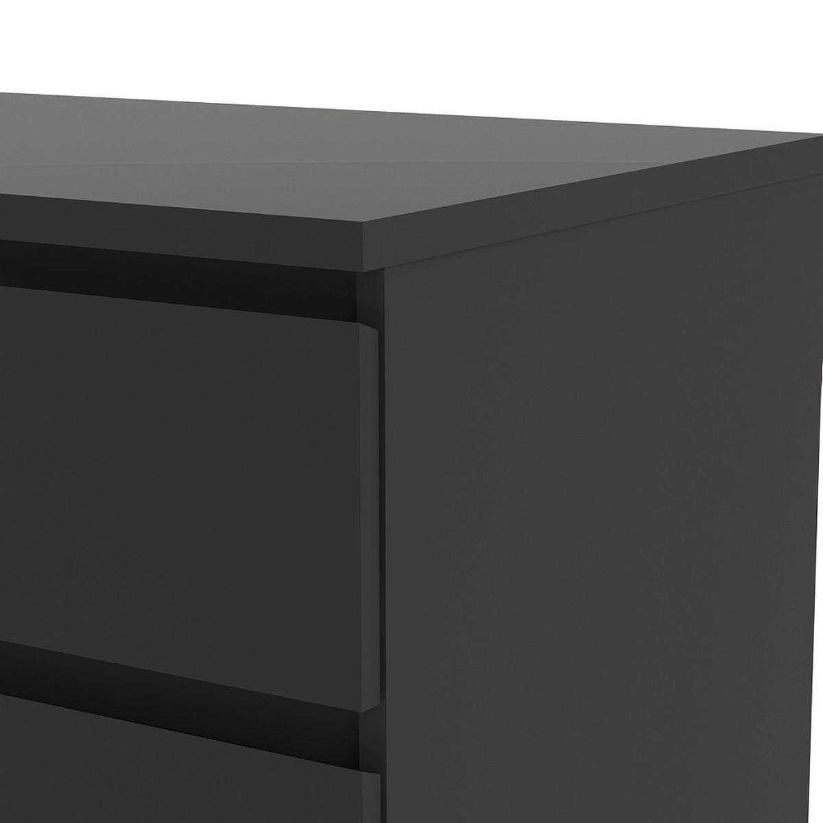 KOMMODE Schwarz - Schwarz, Holzwerkstoff (154/70/50cm) - ebuy24