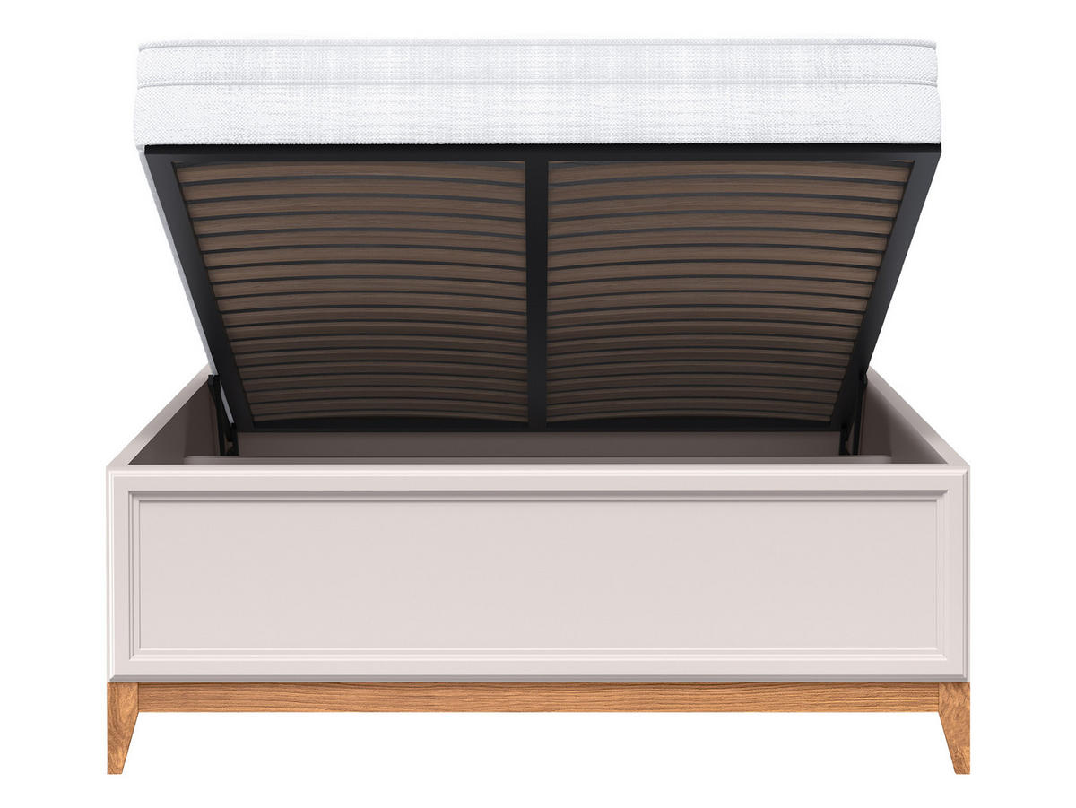 BETT Windsor W-17 - 140x200 cm - Kaschmir/Naturfarben, Holz/Holzwerkstoff (140/200cm) - MIRJAN24