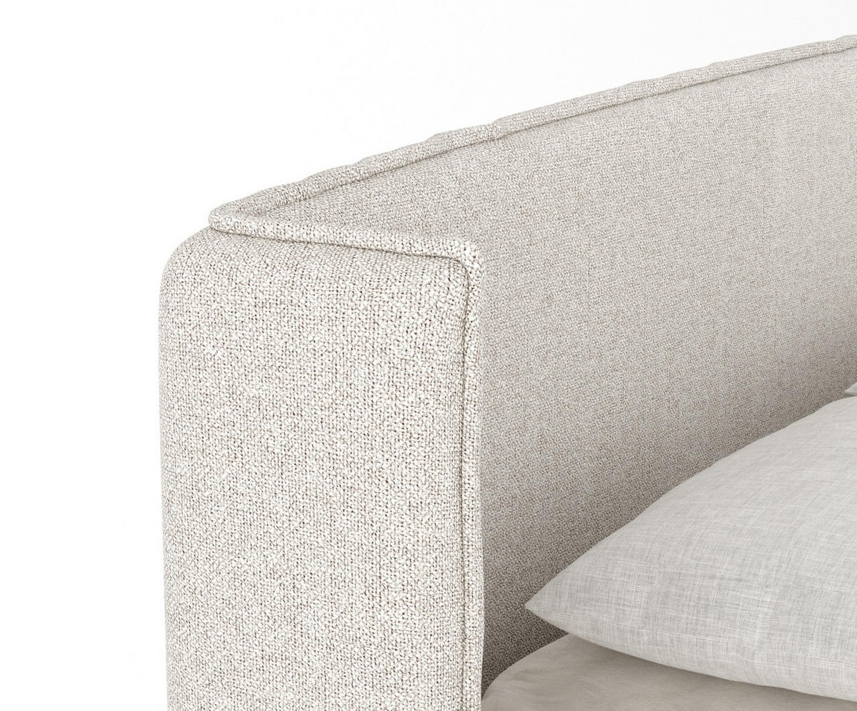 BOXSPRINGBETT Carizzo Hellbeige 180/200 cm mit Matratze und Topper - Beige/Schwarz, Holz/Holzwerkstoff (180/200cm) - Maison de Reve