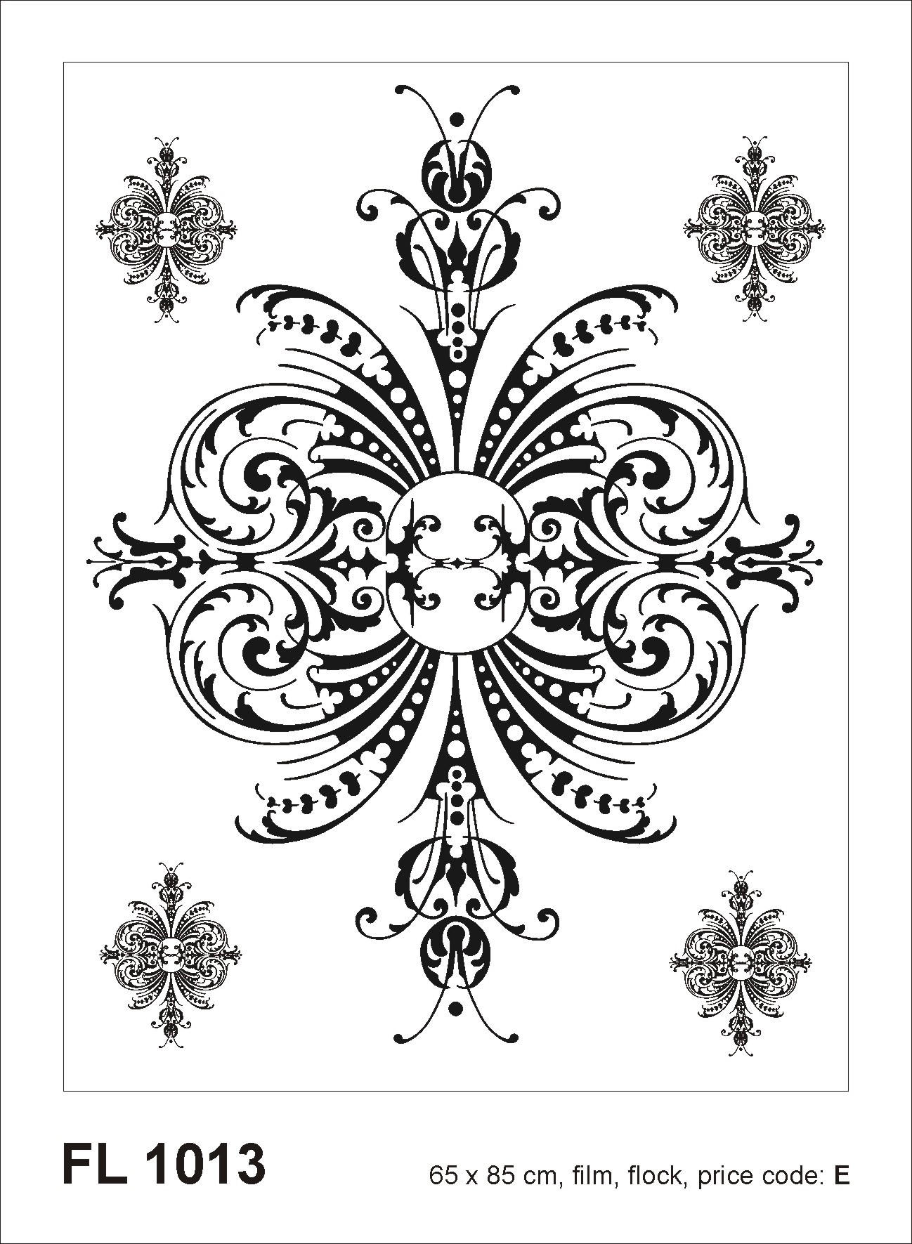 WANDTATTOO Barockmuster 65 x 85 cm - Schwarz, Papier (85/65/65cm) - Sanders & Sanders