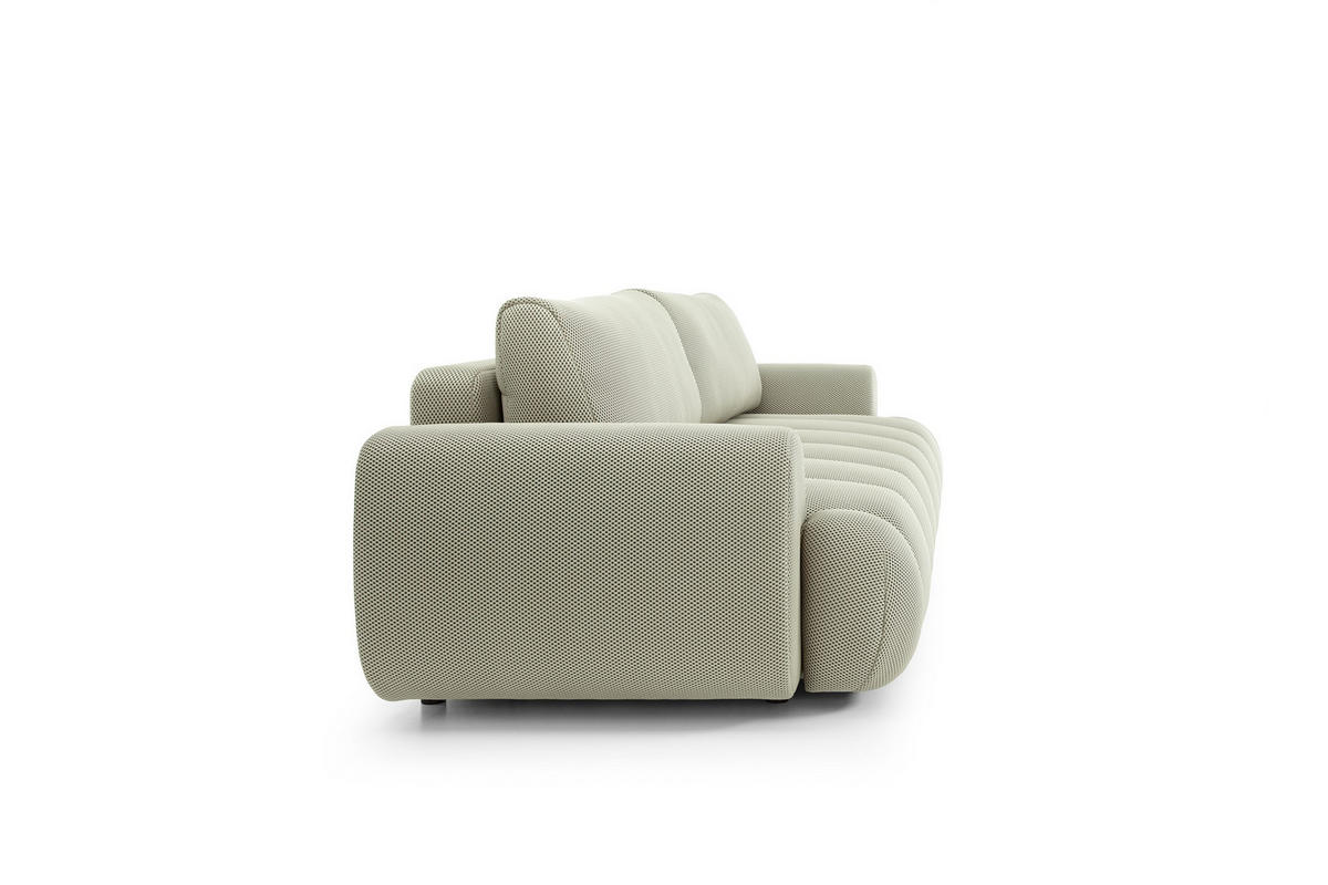 SOFA Pavo Beige, Schlafsofa mit gestepptem Sitz - Beige, Holzwerkstoff (263/81/110cm) - Bettso