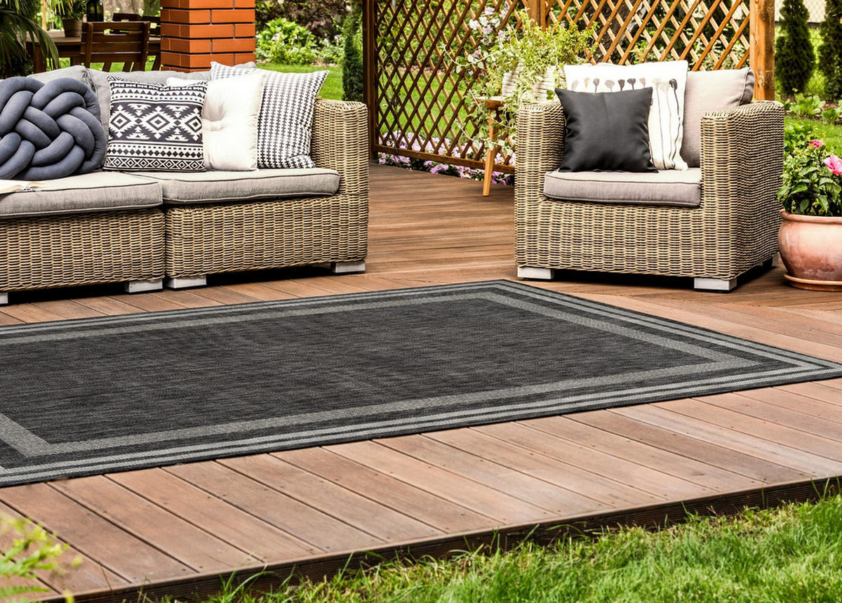 OUTDOOR-TEPPICH Terrace Pebble/L. Grey 200x290 cm - Multicolor, Textil (200/290cm) - Vercai Rugs