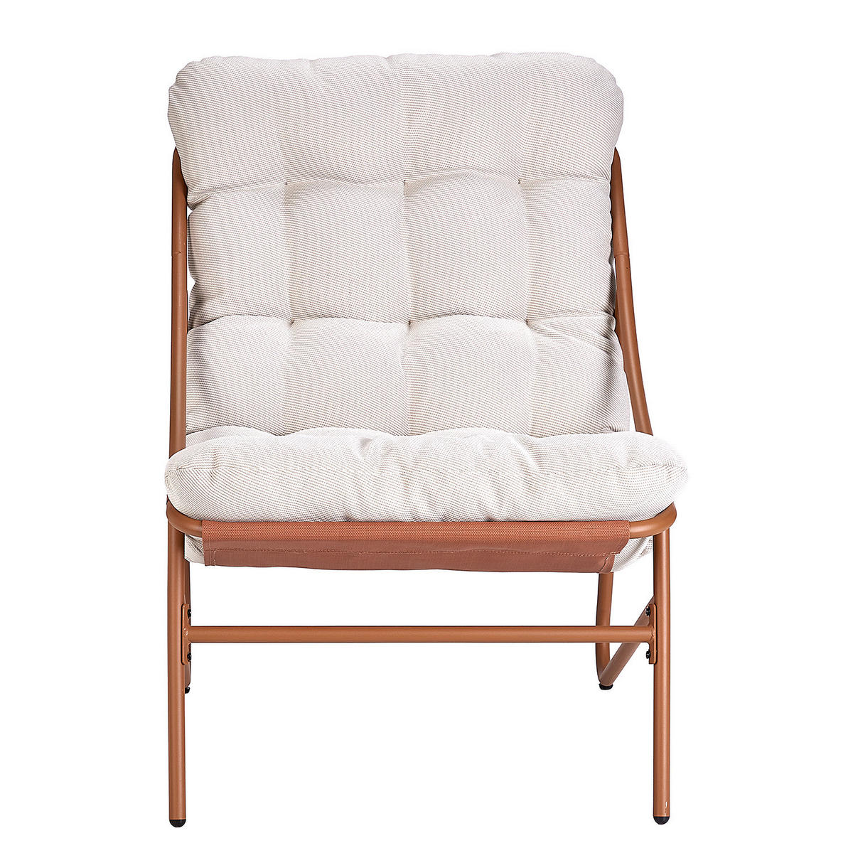 SESSEL Cozy Town mit Kissen - Stahl/PVC/Polyester - Grün - Hellbraun, Kunststoff/Metall (85/95/66cm) - Butlers