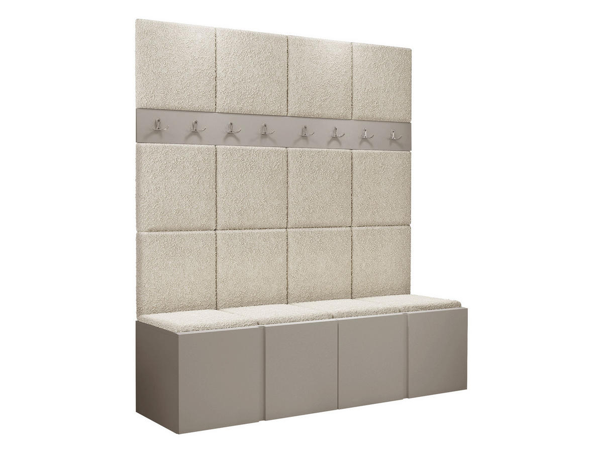 GARDEROBEN-SET Orion V - Kaschmir/Creme, Holzwerkstoff/Kunststoff (168/186/46cm) - MIRJAN24