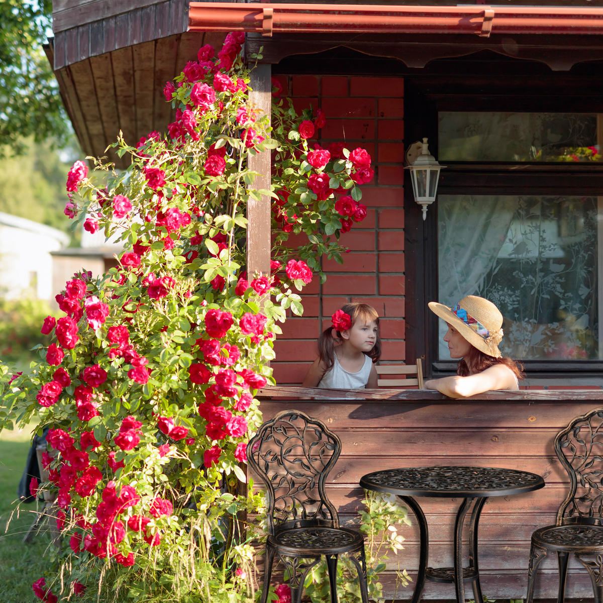 BALKONMÖBEL 3tlg. - Braun, Metall - Relaxdays