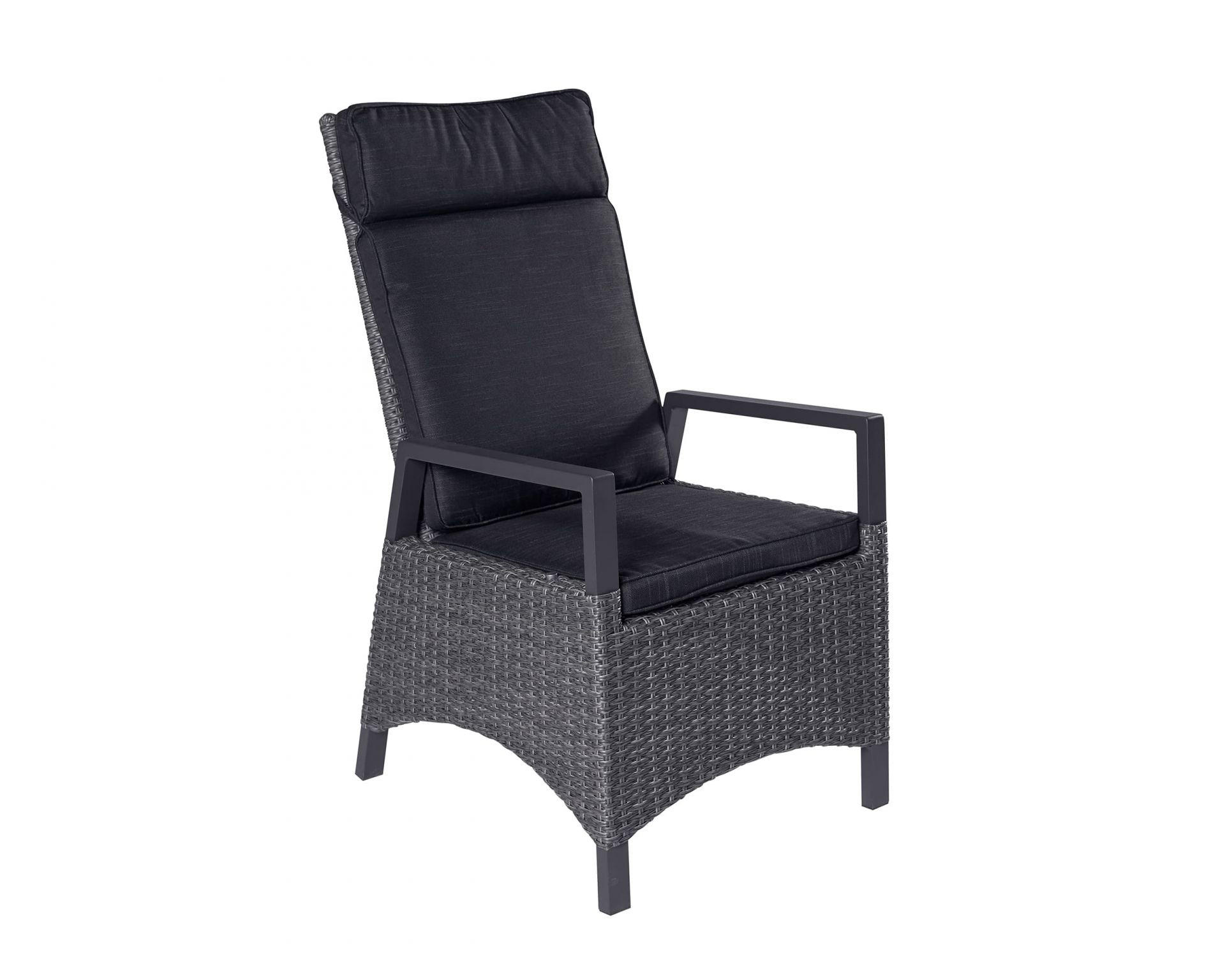 GARTENSTUHL Nizza 68x57x110 cm, Polyrattan, Grau - Grau, Kunststoff (57/110/68cm) - dasmöbelwerk