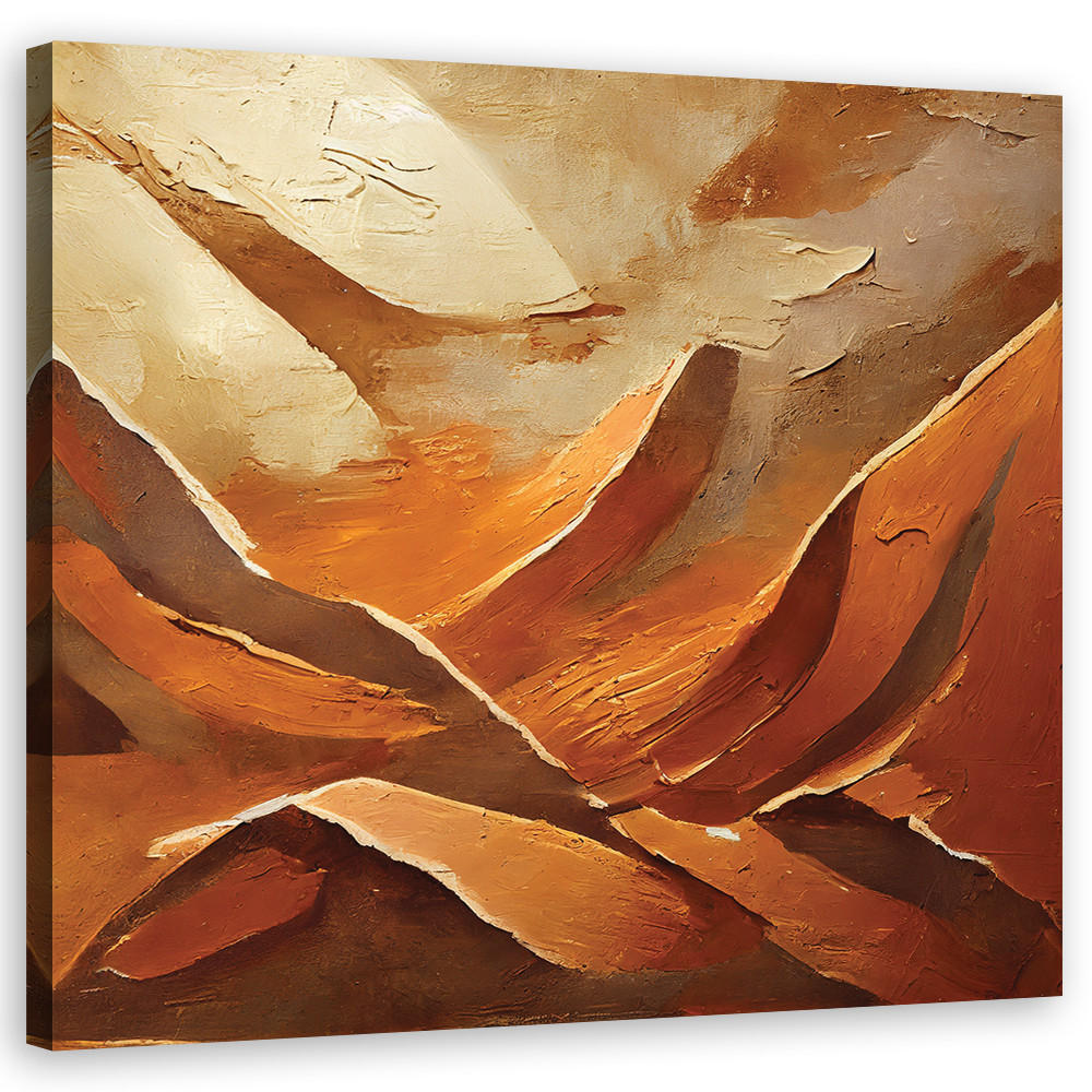 WANDBILD orange abstraktion retro - Orange, Textil (50/50cm) - Feeby