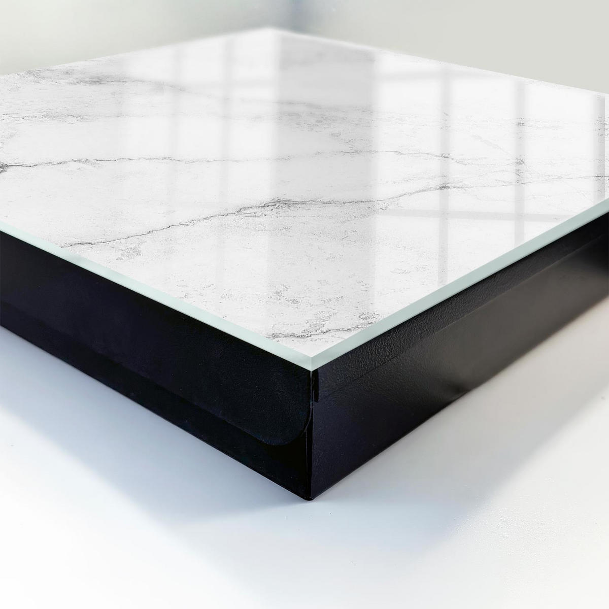 SCHLÜSSELBOX Schwarz 30x30 cm- Türöffnung nach rechts - Graue Eleganz - Grau, Metall (30/30/5cm) - TULUP