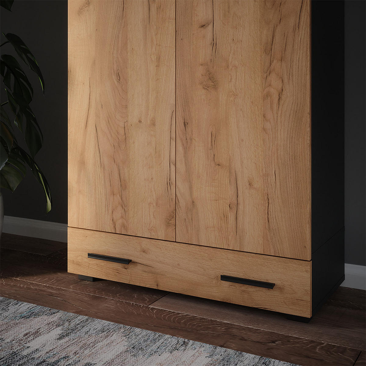 PŘÍDAVNÝ MODUL Ingo Antracit/zlatý dub - antracitová, kompozitní dřevo (80/17.4/37cm) - Vicco