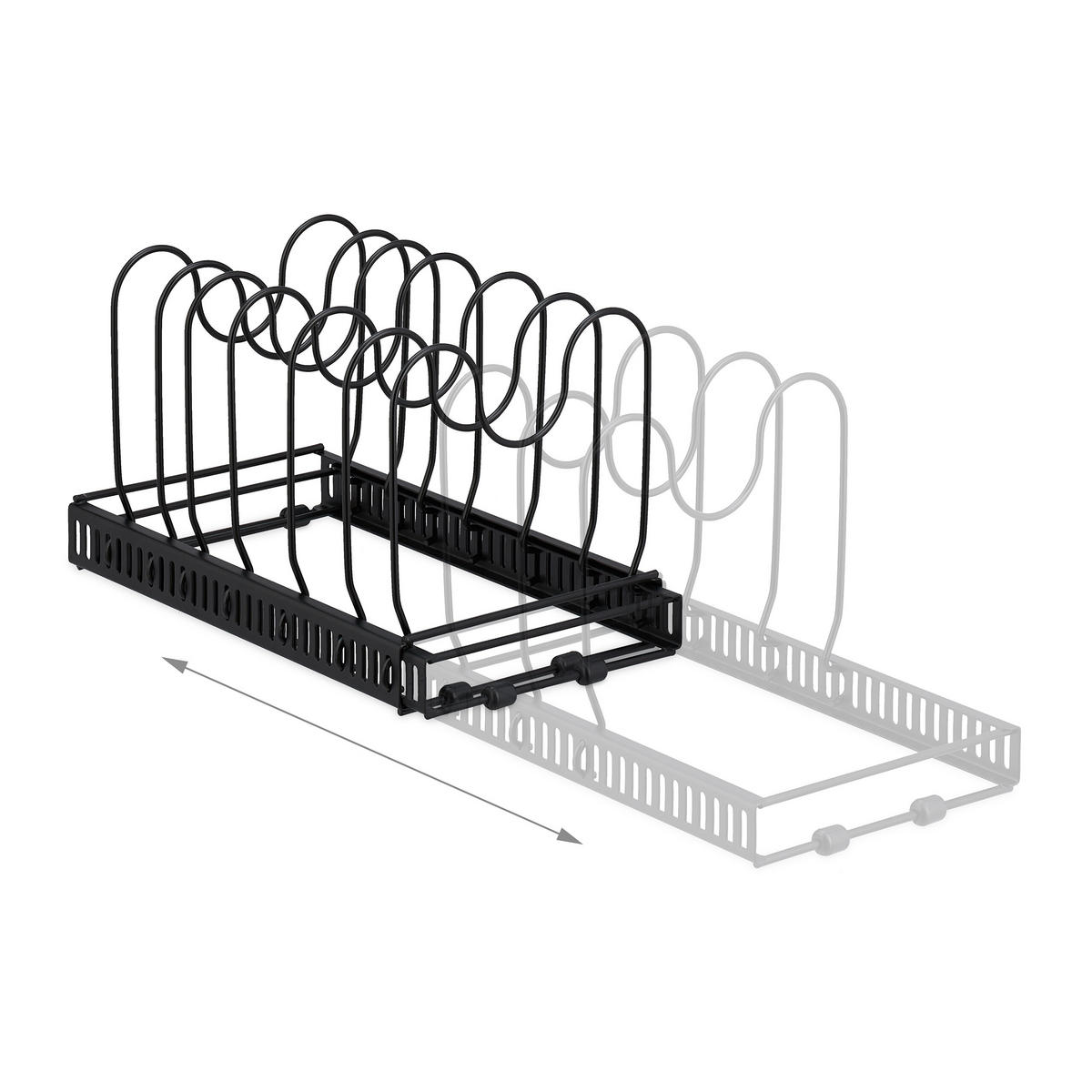 PFANNENHALTER - Schwarz, Metall (59/19/18cm) - Relaxdays