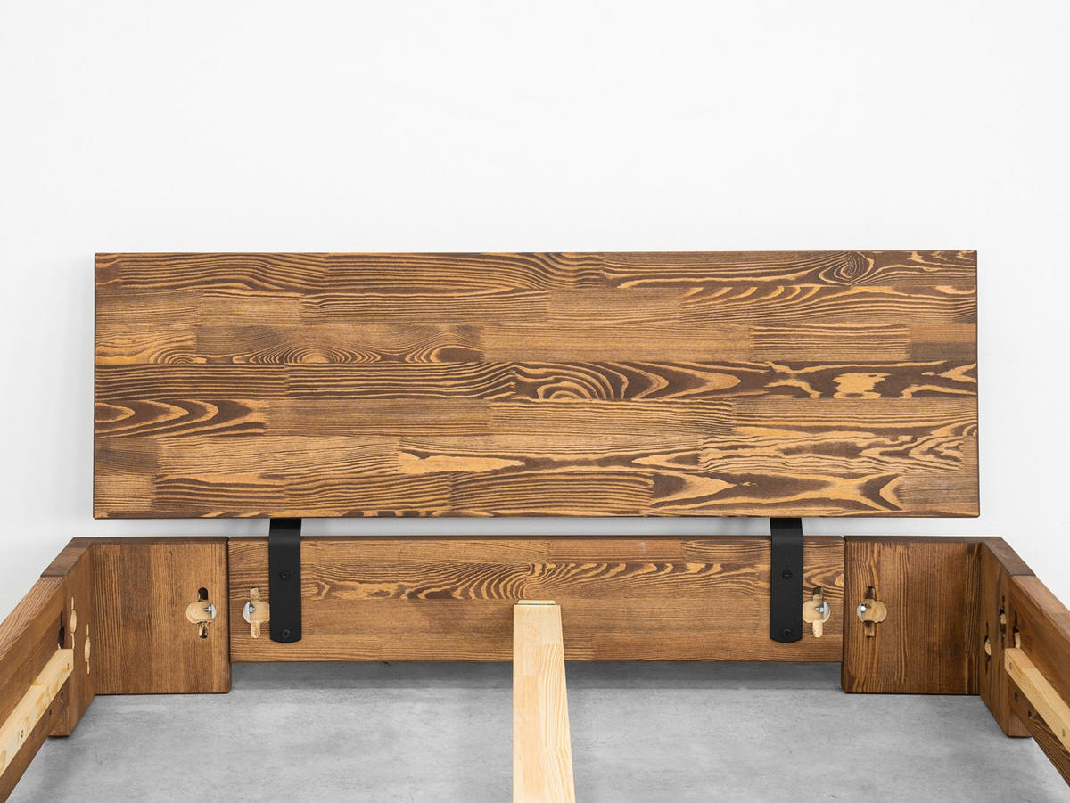 BETT aus Massivholz MARIKA III - Dunkelbraun, Holz (160/200cm) - Seart