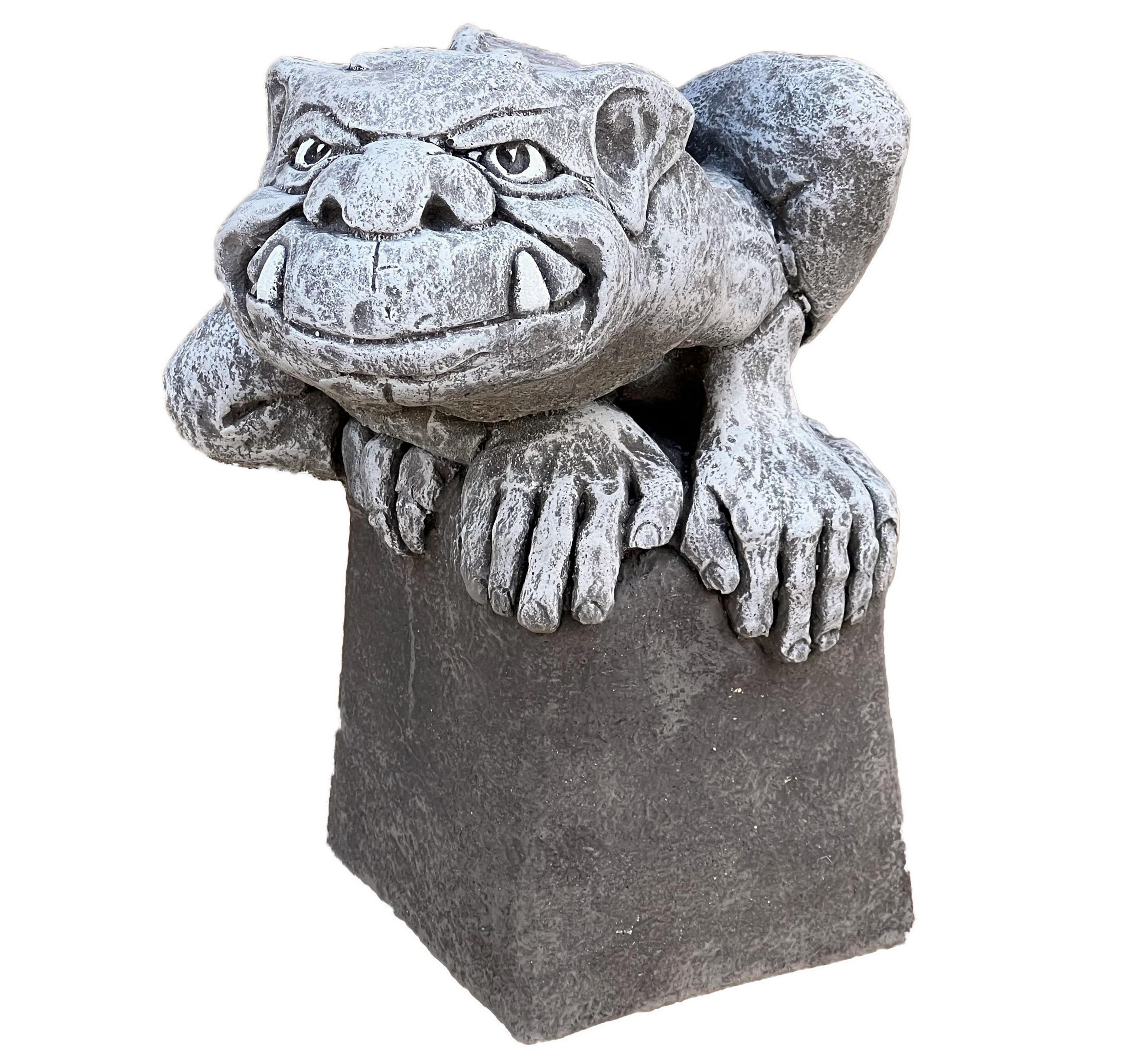 STEINFIGUR Gargoyle Edgar frostfest Steinguss - Grau, Stein (20/28/24cm) - stoneandstyle