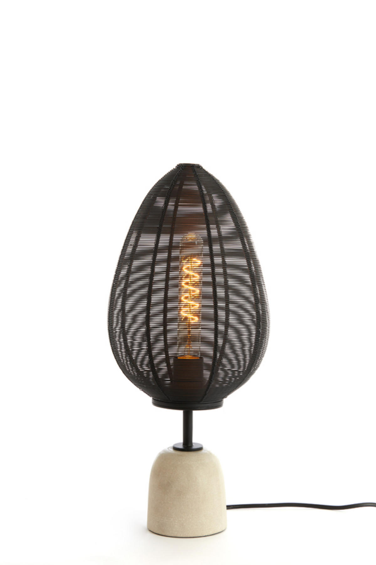 TISCHLAMPE Joley Schwarz Ø26/46 cm - Schwarz, Metall (26/26/46cm) - Light & Living