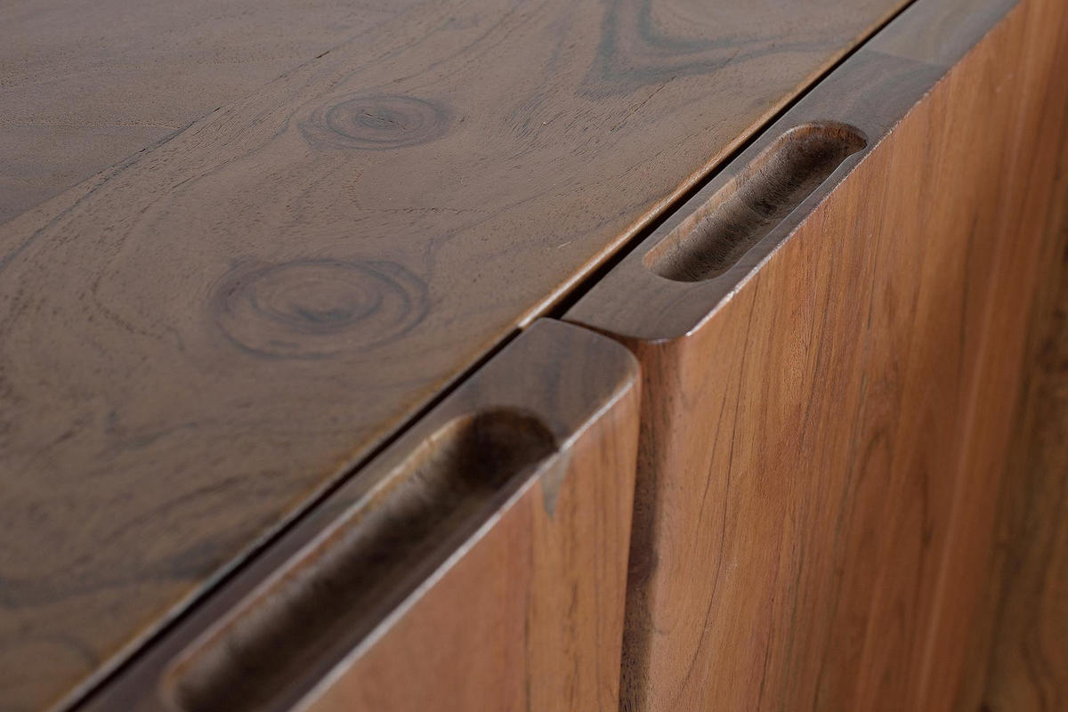 SIDEBOARD aus Akazienholz und Metall - Braun, Holz (45/74/220cm) - Giner y Colomer