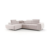 ECKSOFA EMILY mit Schlaffunktion Poso 100 Links - Ecru, Textil (275/200cm) - Bedante