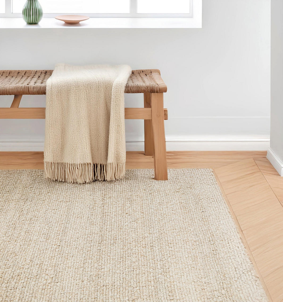 TEPPICH Bouclé handgewebt bruin - Braun, Textil (120/170cm) - AFK Living