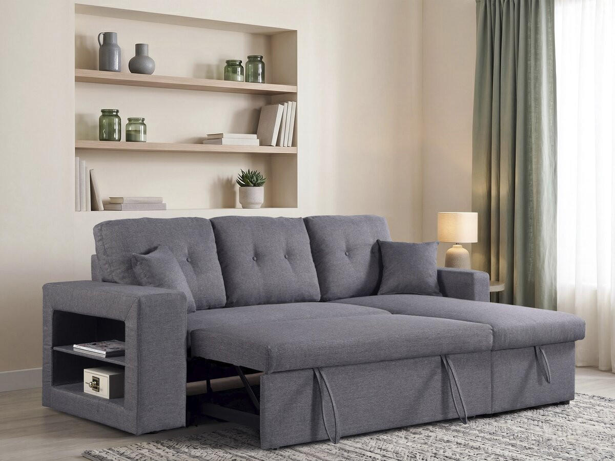 ECKSOFA axel Grau - Dunkelgrau, Textil (146/233cm) - Habitat Garten