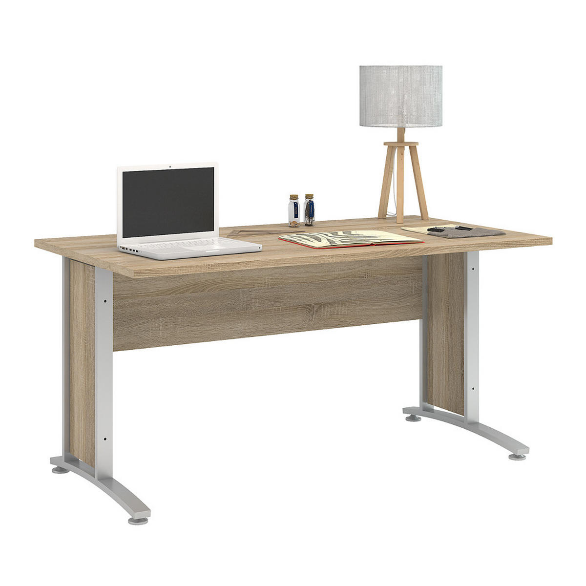 SCHREIBTISCH Eiche Dekor - Eiche Wotan, Holzwerkstoff (80/150/74cm) - ebuy24