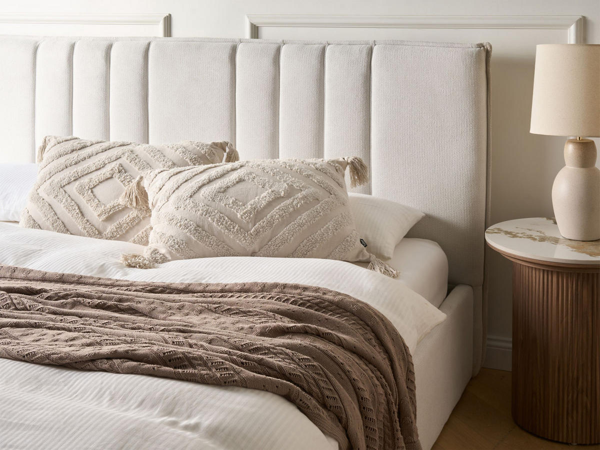 DEKOKISSEN Beige 40/60 cm Crataegus - Beige, Textil (60/40/10cm) - Beliani