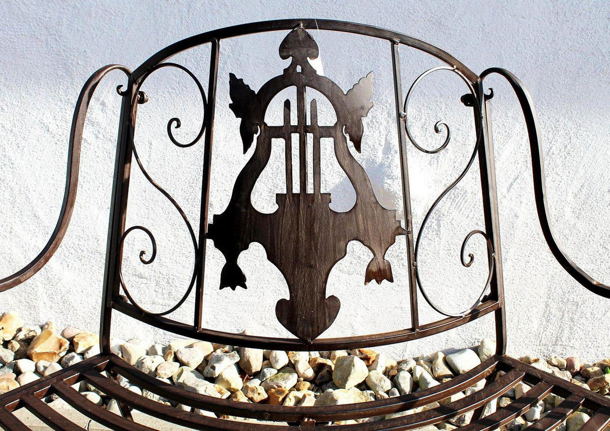 GARTENBANK aus Metall 2-Sitzer 116 cm - Braun, Metall (116/95/40cm) - DanDiBo