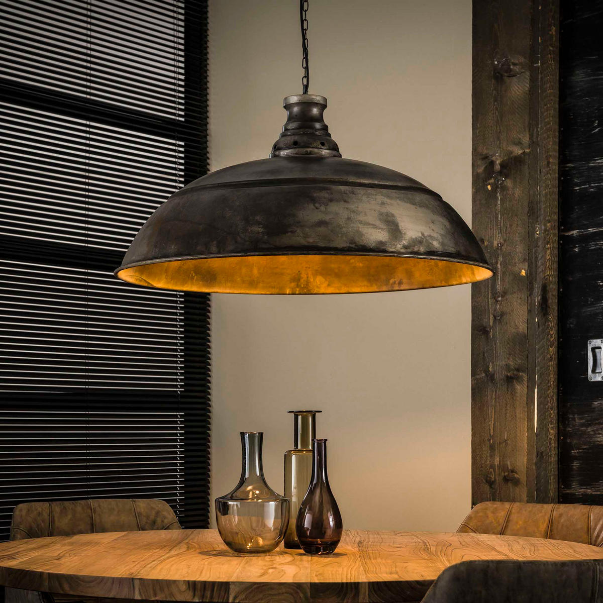 HÄNGELEUCHTE Industrie Silber 80/80/ 150 cm - Silberfarben, Metall (80/80/150cm) - Hoyz Collection