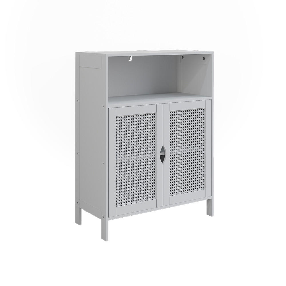 MIDI-SK&Aring;P Liora Vit 60x80 cm med 2 d&ouml;rrar 80/60/29 cm