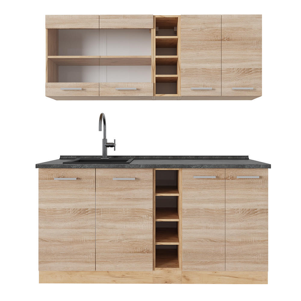 Vicco Single Sonoma Eiche, Eiche 160x81.6x60 cm