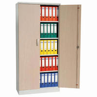 AKTENSCHRANK Beetle 4 Fachböden 195x92x42 cm Grau & Ahorn - Ahornfarben, Metall (92/195/42cm)