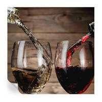 FOTOTAPETE 250x250 cm - Gläser Wein - Grau, Textil (250/250cm) - Wallfluent