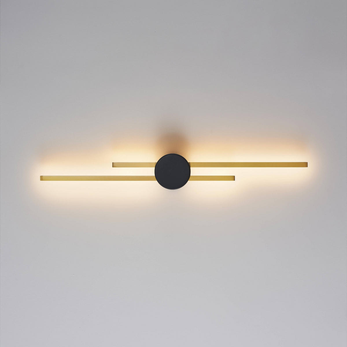 WANDLEUCHTE Pia, Messing und Schwarz, 89cm - Schwarz, Metall (12/89/12cm) - KOSILUM