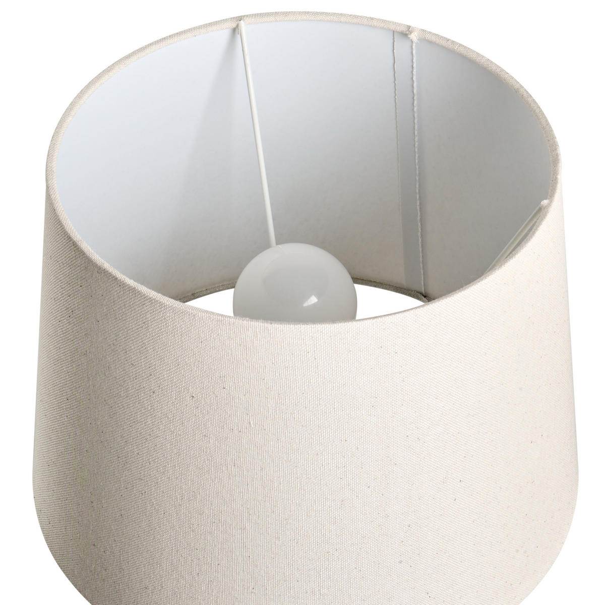 TISCHLAMPE Weiß Billy - Creme, Keramik (28/28/50cm) - Beliani