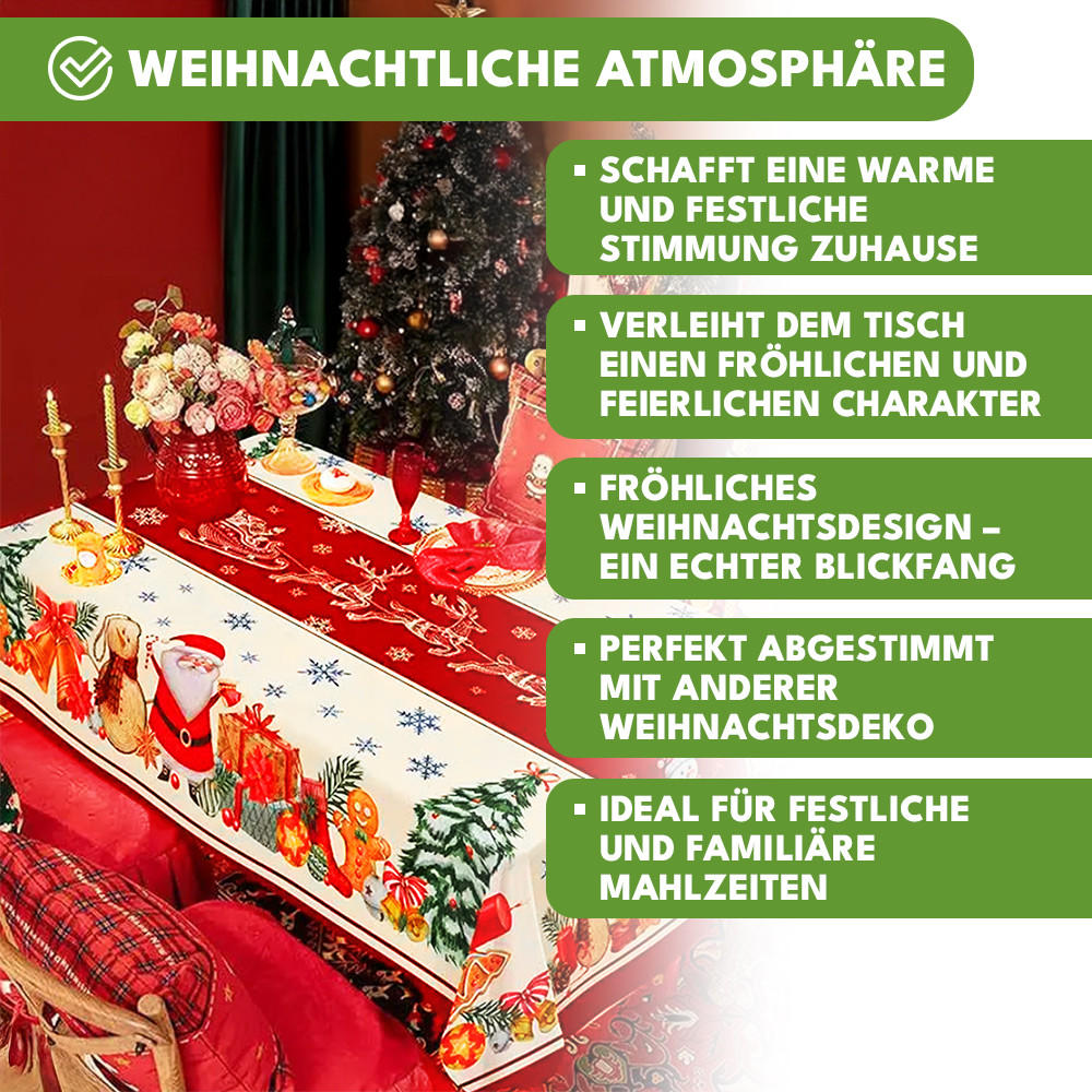 TISCHDECKE Weihnachts 140x200cm - Multicolor, Textil (140/200cm) - KRUMAD