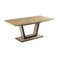 ESSTISCH ausziehbar - 6 bis 10 Personen - MDF & Metall - Holzfarben & Schwarz - VITENO - Naturfarben, Holz (240/90/75cm) - Vente-Unique