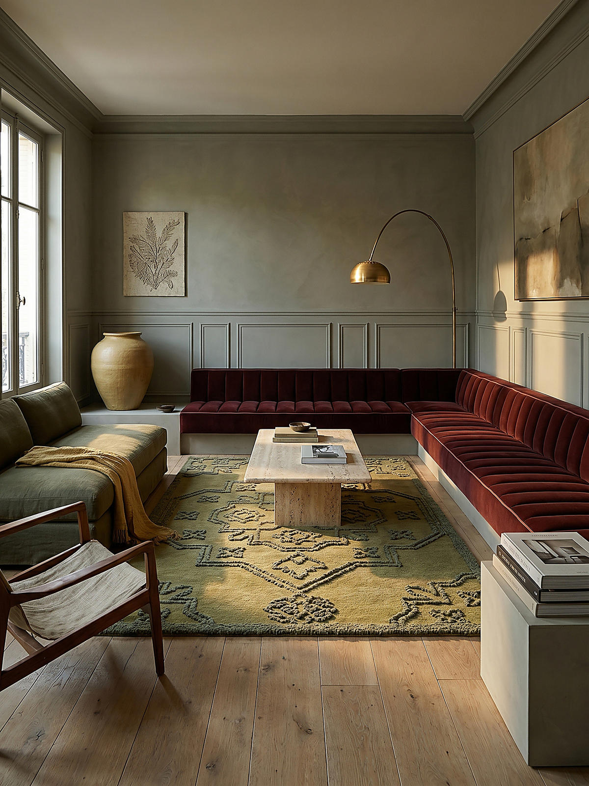 TEPPICH aus Wolle TINGIR in Grün, abstrakt, 200 x 290 cm - Grün, Textil (200/290cm) - KADIMA DESIGN
