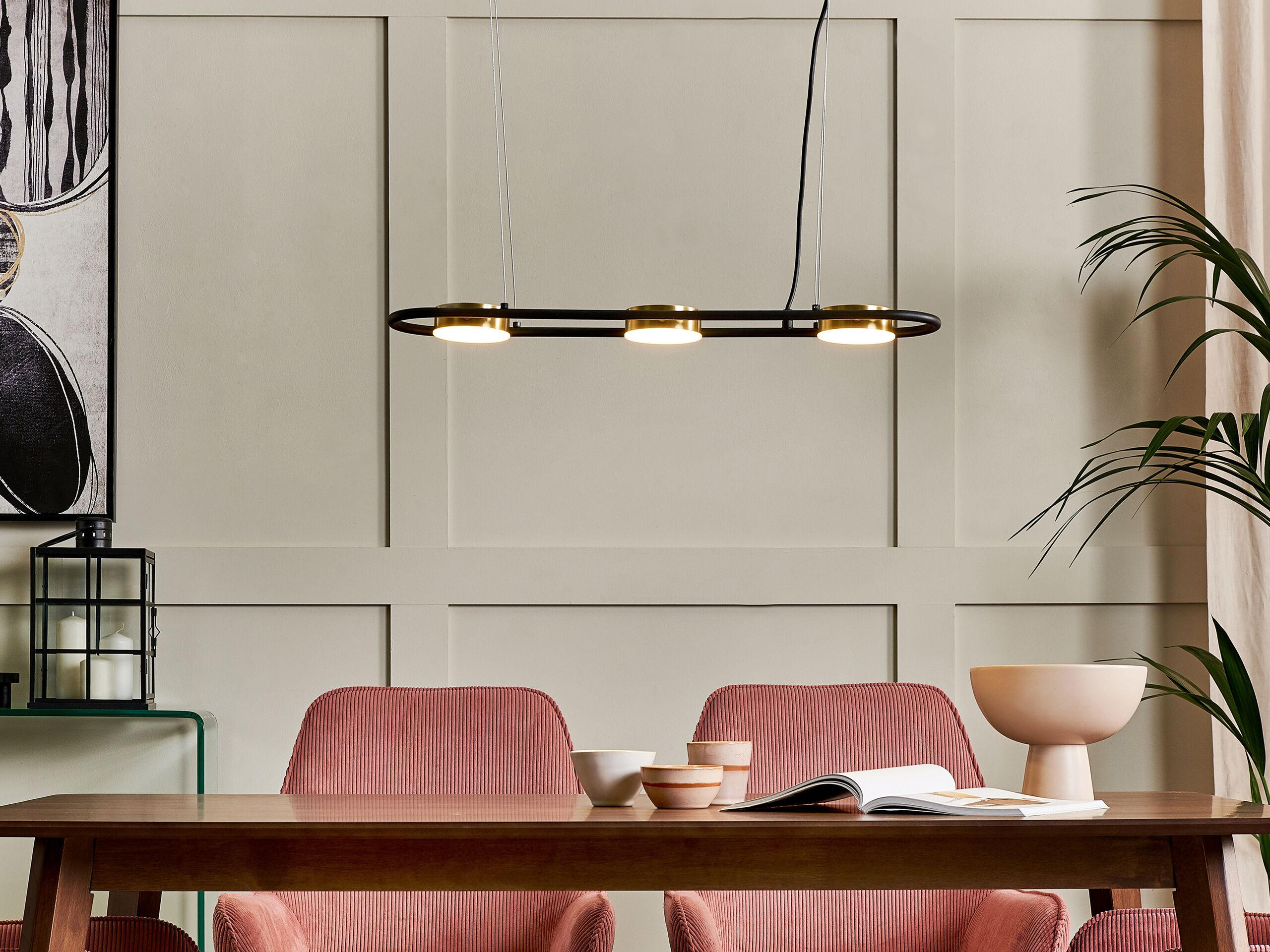 HÄNGELEUCHTE Mali 13/65/159 cm - Schwarz, Metall (13/65/159cm) - Beliani