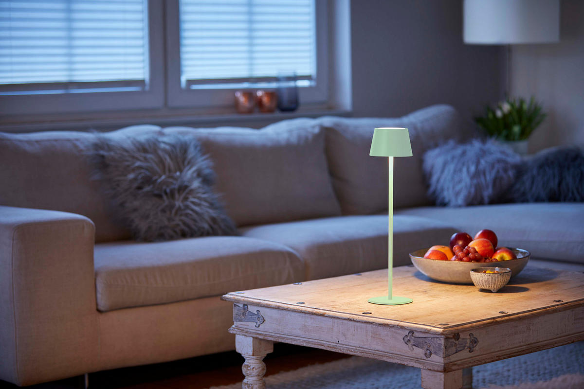 LED Tischlampe 3 in 1 Hellgrün max. 45cm hoch - Hellgrün, Metall (11/11/45cm) - Northpoint