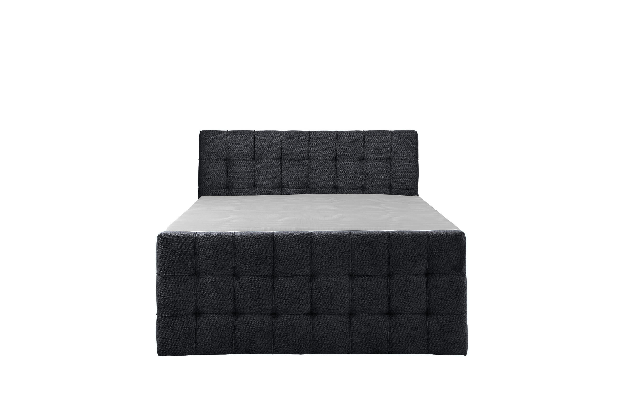 BOXSPRINGBETT IMPERIAL mit Topper und Bettkasten, Grau, 120x200 cm - Grau, Textil (120/200cm) - KS Home Concept