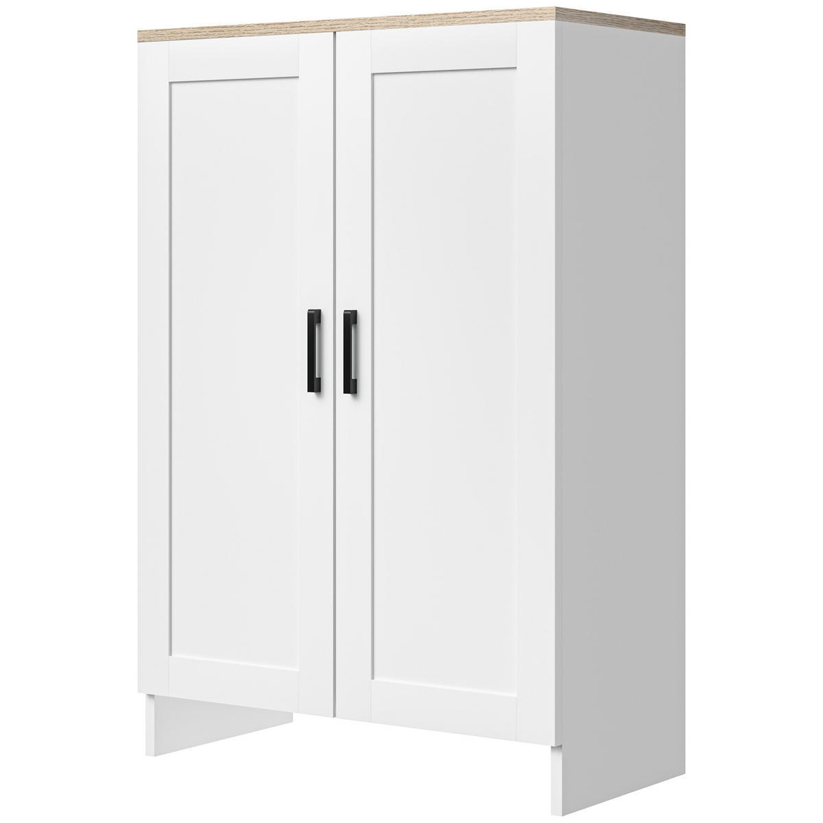 SIDEBOARD DE-11182 mit verstellbarer Einlegeplatte & Tür Weiß - Weiß, Holzwerkstoff (60/90/30cm) - ComfortXL