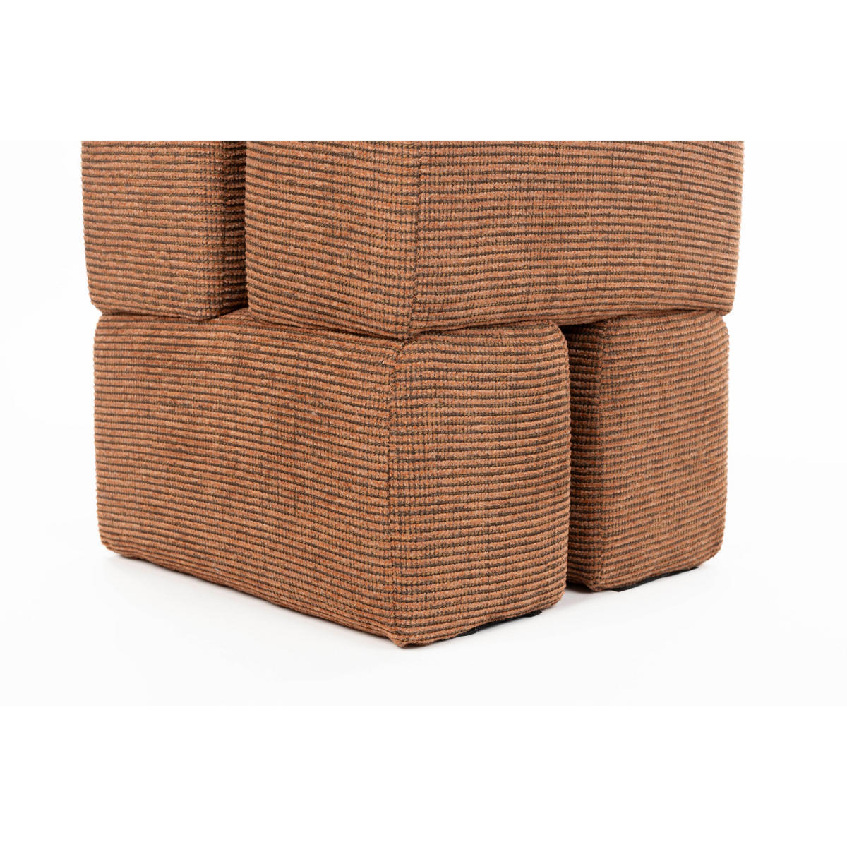SITZHOCKER Staple Pouf/ Orange - Terracotta/Orange, Kunststoff (40/45/40cm) - Housecraft Living